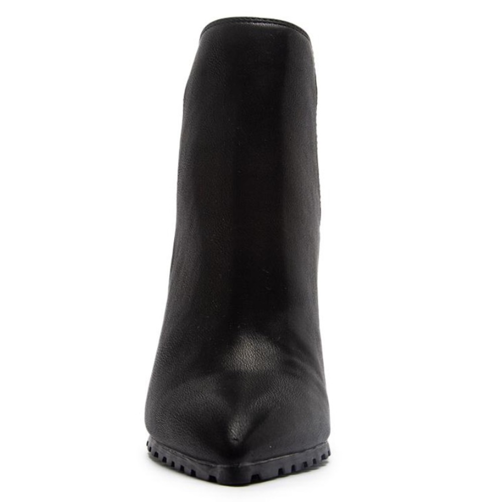 Qupid Signal Faux Leather Lug Sole Heeled Booties - Picture 3 of 5